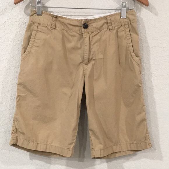 Arizona Jean Boys 16‎ Shorts Tan Flat Front Lightweight Chino 100% Cotton Preppy - Picture 1 of 7